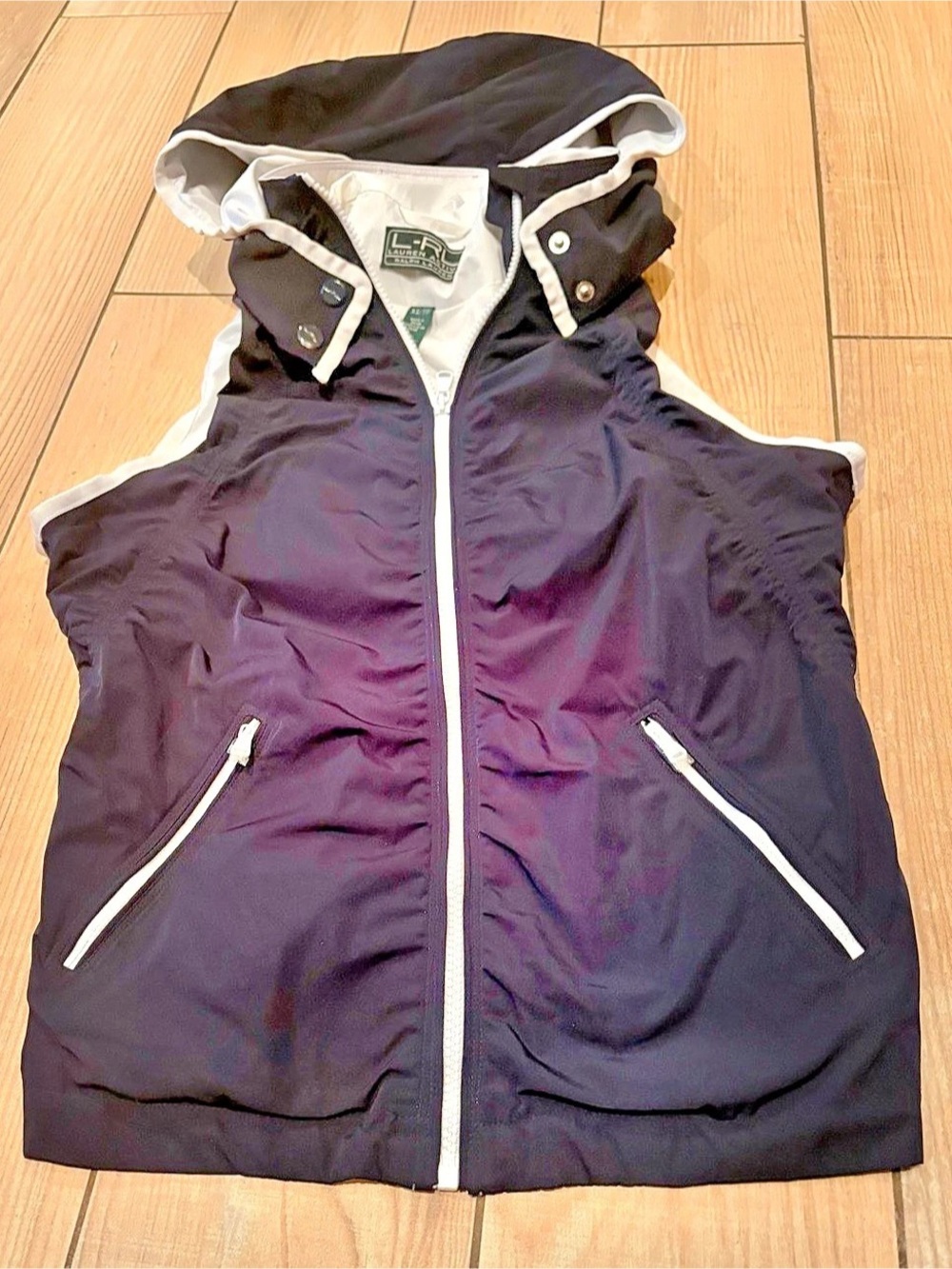 Lauren Ralph Lauren Hooded Vest in navy